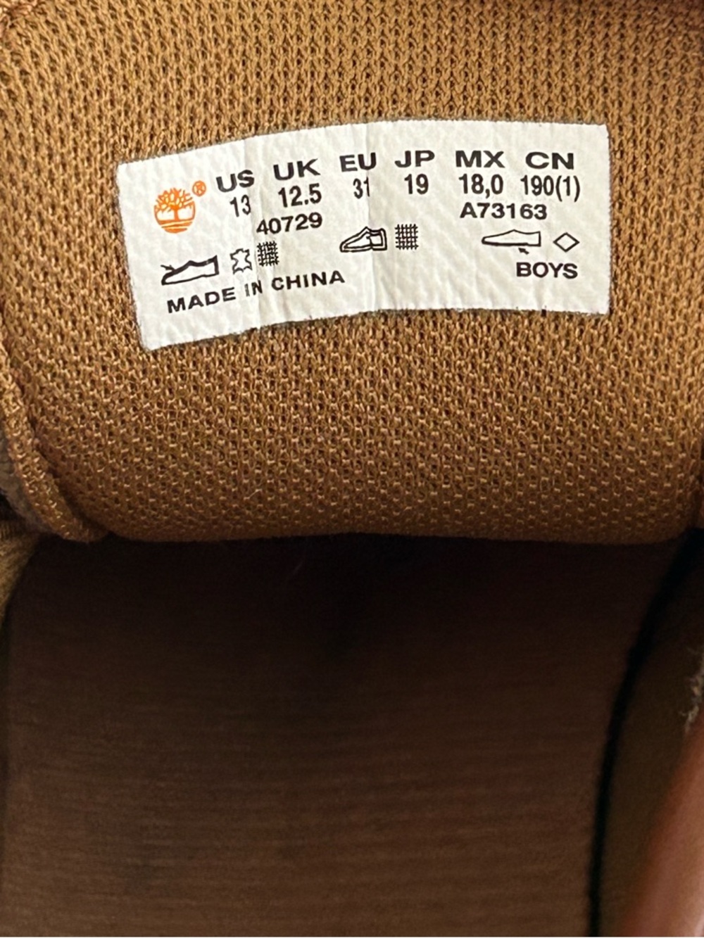 Boys Timberland Little Kids Field Boots 40729, size 13 - Picture 7 of 7